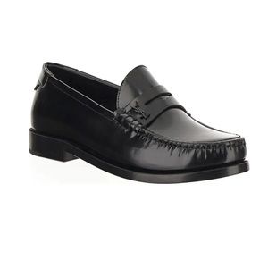 SAINT LAURENT BNWT 37 Black Penny Loafer